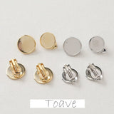 14K Electroplating Ear Clip Round Support Ring DIY Tray Accessory