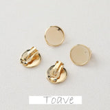 14K Electroplating Ear Clip Round Support Ring DIY Tray Accessory