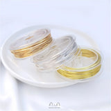 14K 18K Bright Silver Square Wire 0.75mm DIY Jewelry Materials