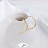 14K C-shaped Beadable Earrings S925 Silver Stud Earrings DIY Accessories