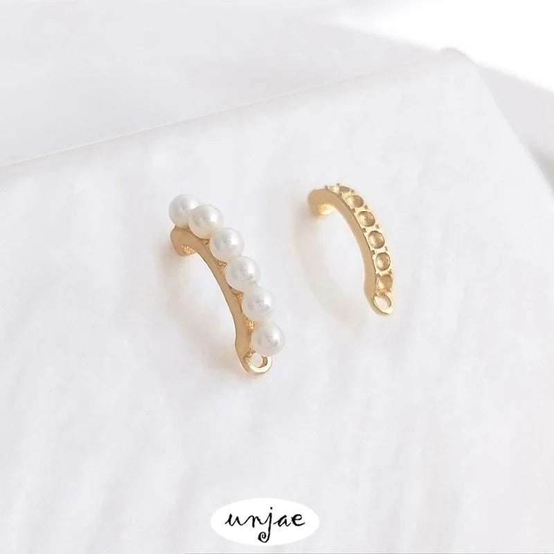 C-shaped 925 Silver Needle Earrings DIY Jewelry Accessories