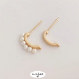 C-shaped 925 Silver Needle Earrings DIY Jewelry Accessories