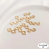 14K Double-Hanging Figure Buckle Infinite Love Bracelet Necklace Pendant