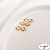 14K Double-Hanging Figure Buckle Infinite Love Bracelet Necklace Pendant
