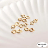 14K Double-Hanging Figure Buckle Infinite Love Bracelet Necklace Pendant