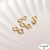14K Double-Hanging Figure Buckle Infinite Love Bracelet Necklace Pendant