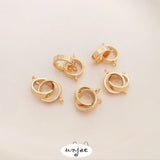 14K Double-Loop Buckle for Necklace, DIY Jewelry Accessory