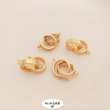 14K Double-Loop Buckle for Necklace, DIY Jewelry Accessory
