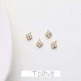 14K Double Hanging Single Hanging Zircon Rhinestone DIY Necklace Earring