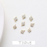 14K Double Hanging Single Hanging Zircon Rhinestone DIY Necklace Earring