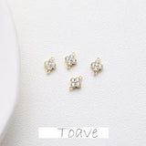 14K Double Hanging Single Hanging Zircon Rhinestone DIY Necklace Earring