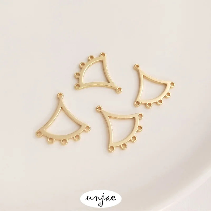 14K Geometric Diamond Tassel Earrings DIY Accessories