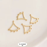 14K Geometric Diamond Tassel Earrings DIY Accessories