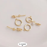 14K Zircon OT Buckle for DIY Jewelry Finishing