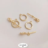 14K Zircon OT Buckle for DIY Jewelry Finishing