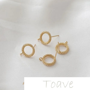 14K Flower Earrings DIY Material Accessory
