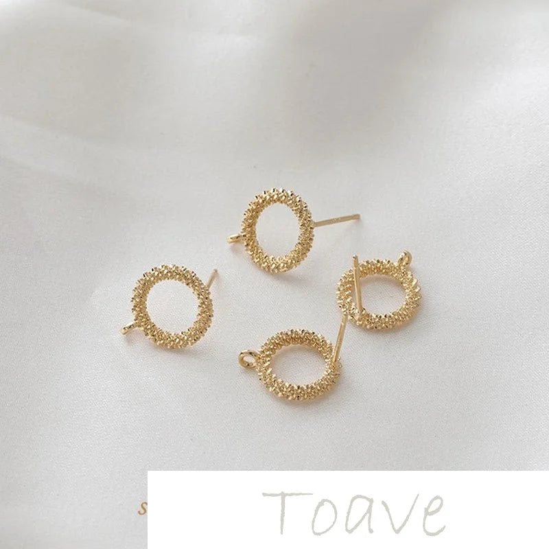 14K Flower Earrings DIY Material Accessory