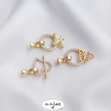 14K Zircon Inlaid Bag Protection Arrow Heart Butterfly Bee DIY Accessory