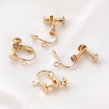 14K Screw Ear Clip Ear Buckle for DIY Earrings - Pair