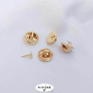 14K Bag Pearl Nail Button Collar Cardigan Shawl Buckle Pin