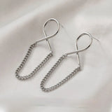 14K Cross Chain Earrings DIY Hand-made Material Accessories