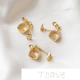 14K Gold-Clad Chinese Lucky Jinbao 3-in-1 Pendant Jewelry Set