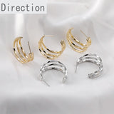 14K Clad Copper Plated Silver Pin Earrings