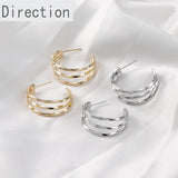 14K Clad Copper Plated Silver Pin Earrings
