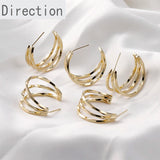 14K Clad Copper Plated Silver Pin Earrings