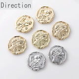 14K clad copper plated double face coin Tag Pendant DIY jewelry