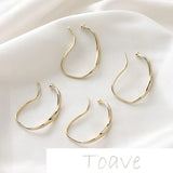 14K Gold-Clad Large Ear Clip Earring DIY Material