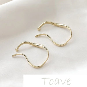 14K Gold-Clad Large Ear Clip Earring DIY Material