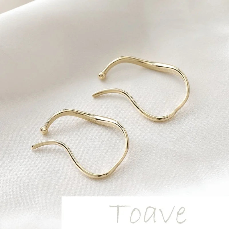 14K Gold-Clad Large Ear Clip Earring DIY Material