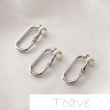 14K Gold-Clad Copper Oval Cushion Earclip DIY Earring Material