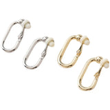 14K Gold-Clad Copper Oval Cushion Earclip DIY Earring Material