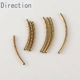 14K Gold-Clad Cut Elbow Sleeve Bead Fitting DIY Hand Bracelet Necklace
