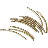 14K Gold-Clad Cut Elbow Sleeve Bead Fitting DIY Hand Bracelet Necklace