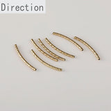 14K Gold-Clad Cut Elbow Sleeve Bead Fitting DIY Hand Bracelet Necklace