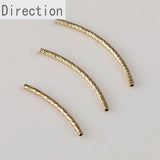 14K Gold-Clad Cut Elbow Sleeve Bead Fitting DIY Hand Bracelet Necklace