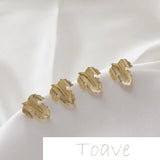 14K Gold-Clad Leaf Earrings DIY Jewelry Material