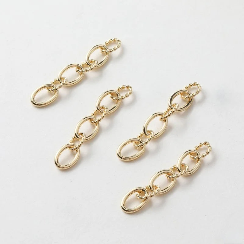 14K Gold-Clad Copper Chain DIY Hand-Made Accessories