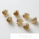 14K Gold-Clad Cap Pendant DIY Earrings Bracelet Necklace Copper Material