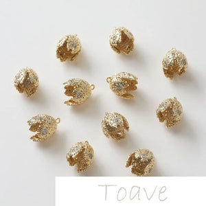 14K Gold-Clad Cap Pendant DIY Earrings Bracelet Necklace Copper Material