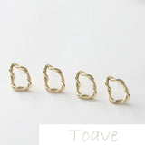 14K Gold-Clad Color-Preserving Twist Earrings DIY Accessory