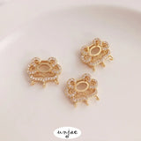14K Gold-Clad Zircon Ruyi Safe Lock Pendant with Longevity Lock