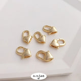 14K Gold-Clad Heart Chain Necklace with Lobster Clasp