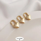 14K Gold-Clad Heart Chain Necklace with Lobster Clasp