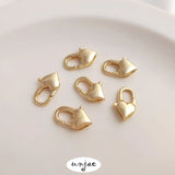 14K Gold-Clad Heart Chain Necklace with Lobster Clasp