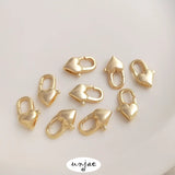 14K Gold-Clad Heart Chain Necklace with Lobster Clasp