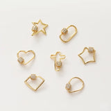 14K Gold-Clad Zirconium Inlaid Screws Decorative Buckle DIY Jewelry